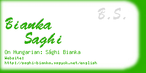 bianka saghi business card